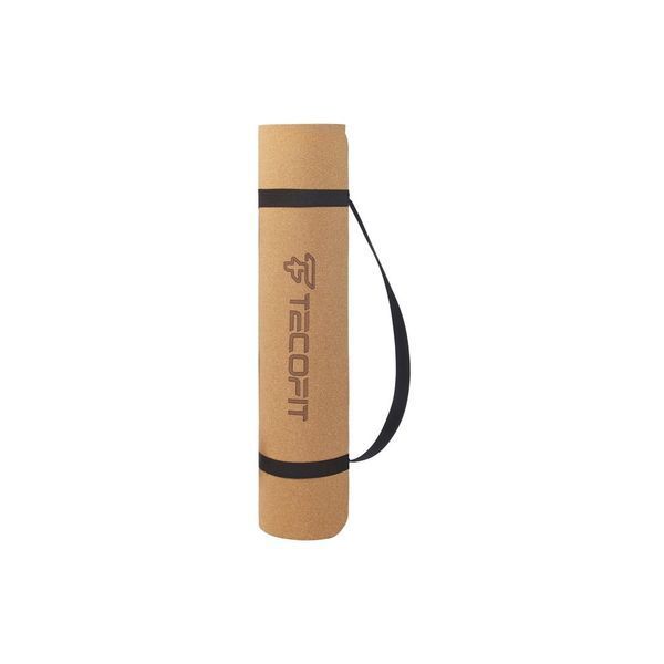Килимок для йоги та фітнесу корковий TECOFIT Cork TPE Yoga Mat 184 x 61 x 0.6 см Коричневий (TOP18044115) TOP18044115 фото