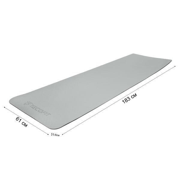 Dual Color TPE Mat / Двокольор. мат TPE 183*61*0.6cm Grey+Black TOP180138257 TOP180138257 фото