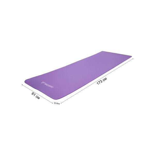 Килимок для йоги та фітнесу TECOFIT EVA 173x61x0.6 см Фіолетовий + чохол-сумка у подарунок (TOP240214836/4) TOP240214836/4 фото