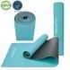 Dual Color PVC Mat / Двокол. ПВХ мат (бірюзово-чорний) 173X61X0.5CM PVC TOP17113491 TOP17113491 фото 1